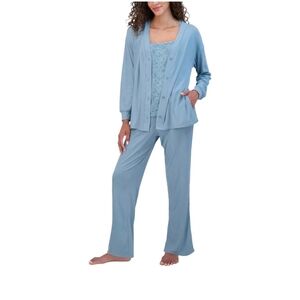 NWT Love to Lounge 3 piece set; pants, tank cardigan, pink cheetah print, sz XL